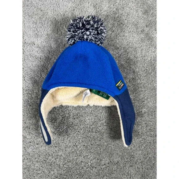 LL Bean Toddler Mt Classic Fleece Hat Deep Sapphire Blue 12-24M 510826 NWT