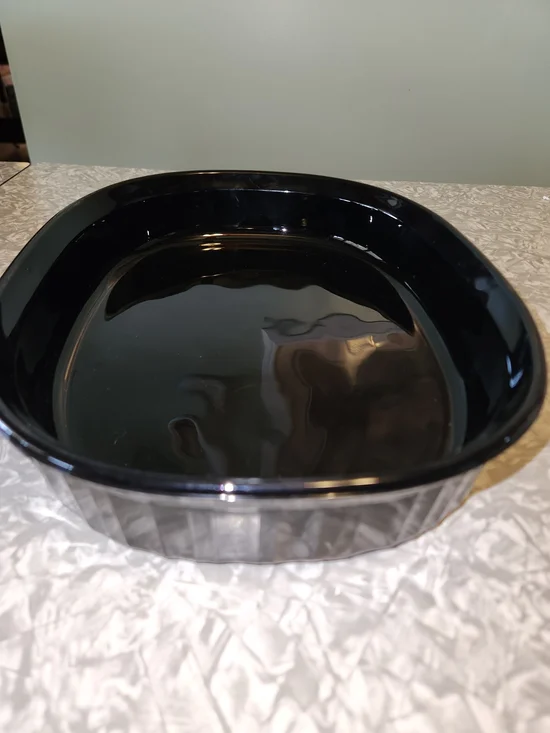 Corning Ware French Black Glossy Casserole Dish