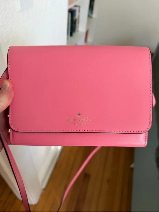 kate spade Pink Leather Flap Crossbody Bag