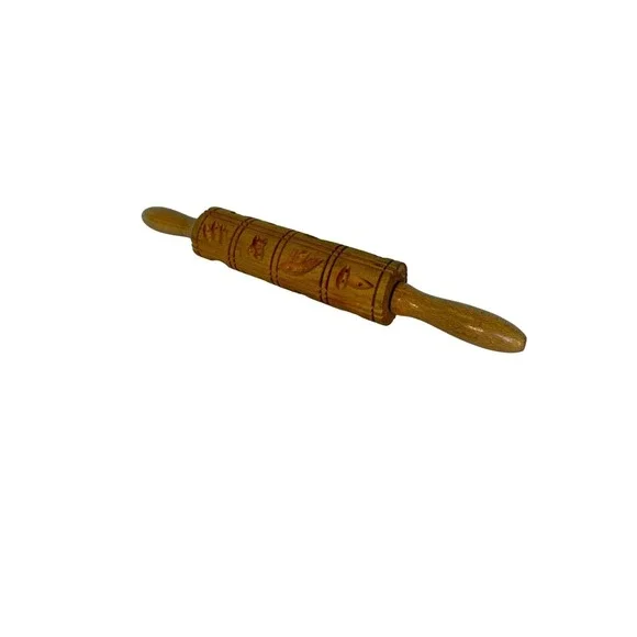 Vintage Springerle Rolling Pin 14.25