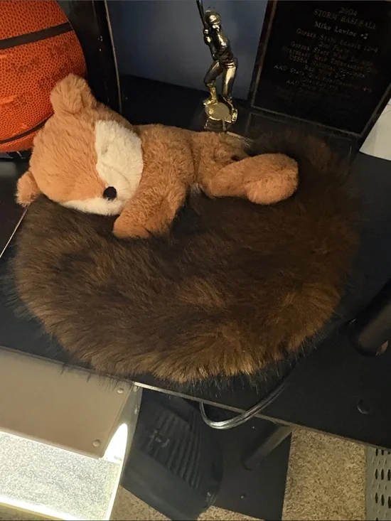 FAO Schwarz Brown Faux-Fur Fox Hat