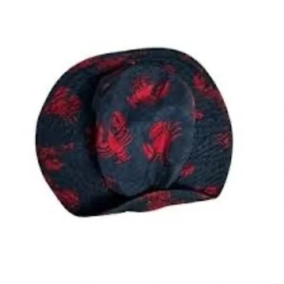 Gymboree Boys Lobster Print Bucket Hat Navy Blue Red Sun Hat 4T-5T NWT