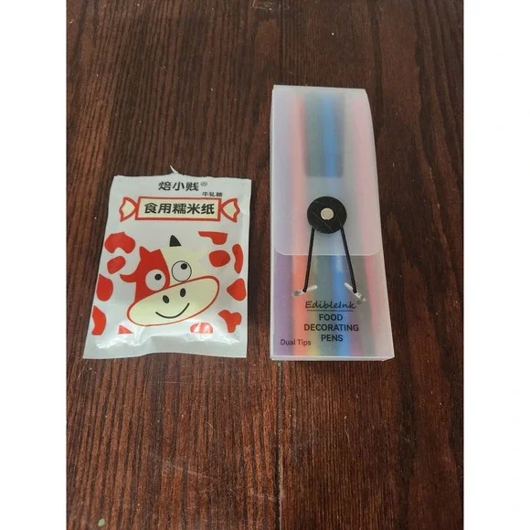 Edible Ink Food Decorating Pens + Edible Wafer Paper Cake Cookie Decorating