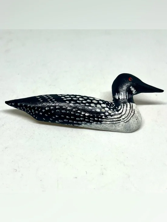 Hand-Painted Loon Brooch/Pin