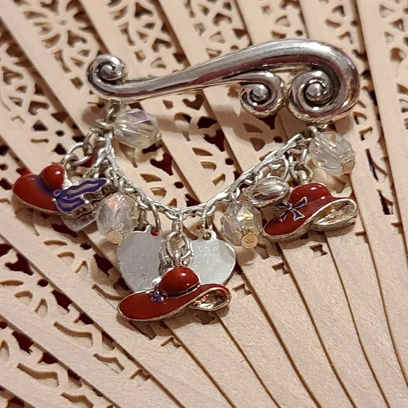 Vintage Red Hat Collector Pin Brooch for sale