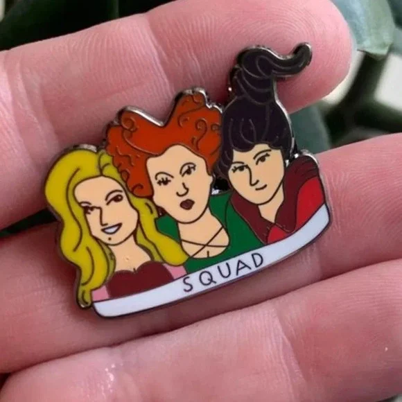New Hocus Pocus inspired Sanderson Sisters enamel pin 
