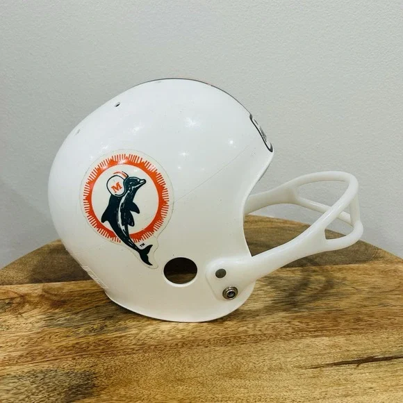 Vintage 1980's HUTCH Miami Dolphins Kids Toy NFL Football Full Size Helmet