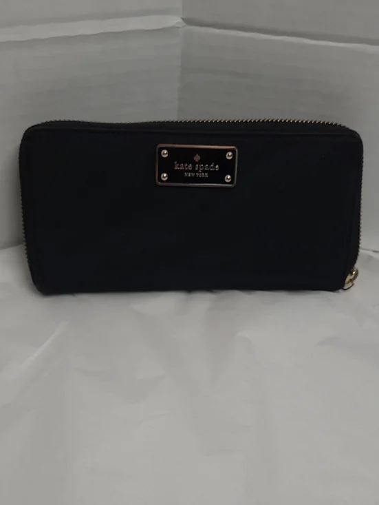Kate spade nylon wallet black interior