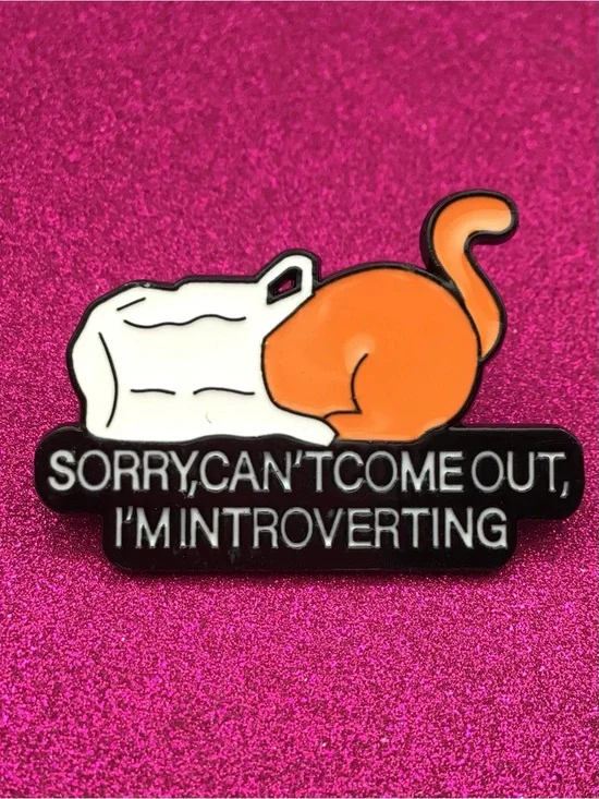 Introvert Enamel Pin