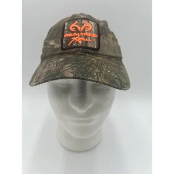 Realtree Xtra Camo YOUTH Snapback Hat Signature Adjustable Orange Logo Cap