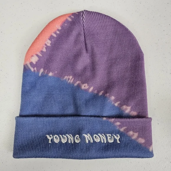 American Eagle AE x Young Money Collab Winter Beane Hat Cap Tie Dye