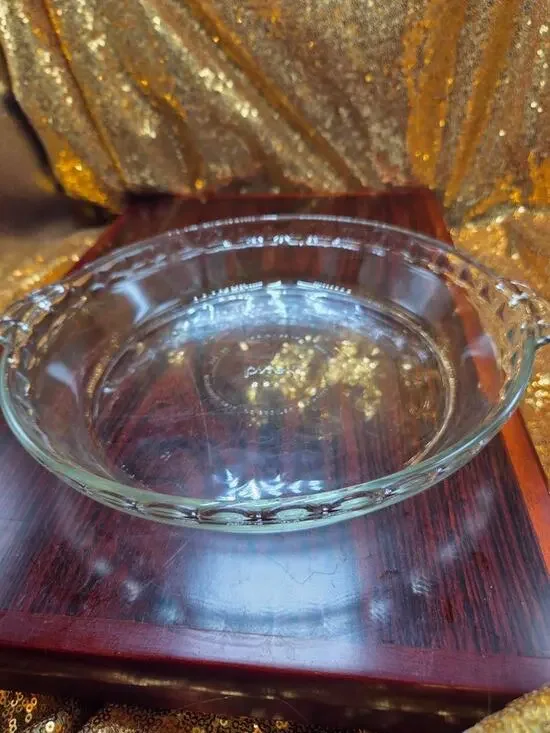 Vintage Pyrex 229 Clear Glass Deep Dish Pie Plate 9.5