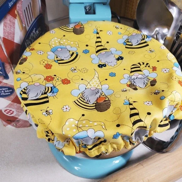 Yellow‎ Bumble Bee Gnome / Honeycomb KitchenAid Mixer Mixing Bowl Cover Decor