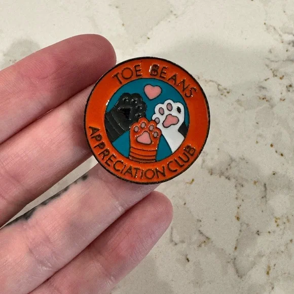 Toe Beans Appreciation Club Enamel‎ Pin Cute Cat Paw Lover Gift Novelty Brooch