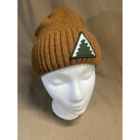 Patagonia Brodeo Beanie Brown Recycled Wool Blend Ribbed Cuff Patagonia‎ Brodeo