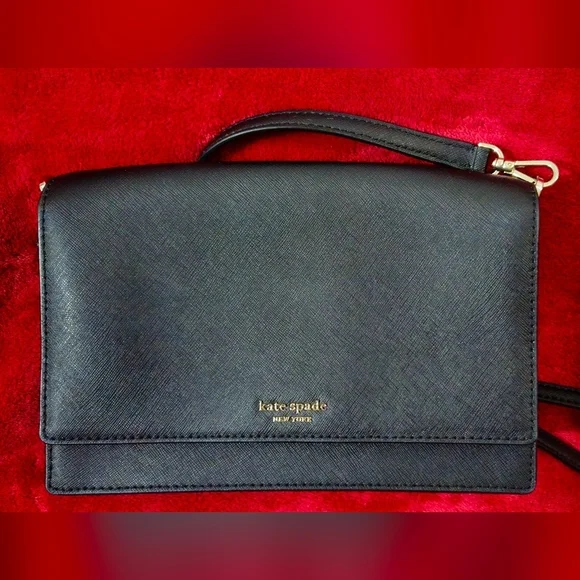 Kate Spade Cameron Black Leather Crossbody Bag