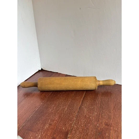 Vintage Wooden Rolling Pin Rustic Farmhouse Kitchen Decor Primitive 17 Inch