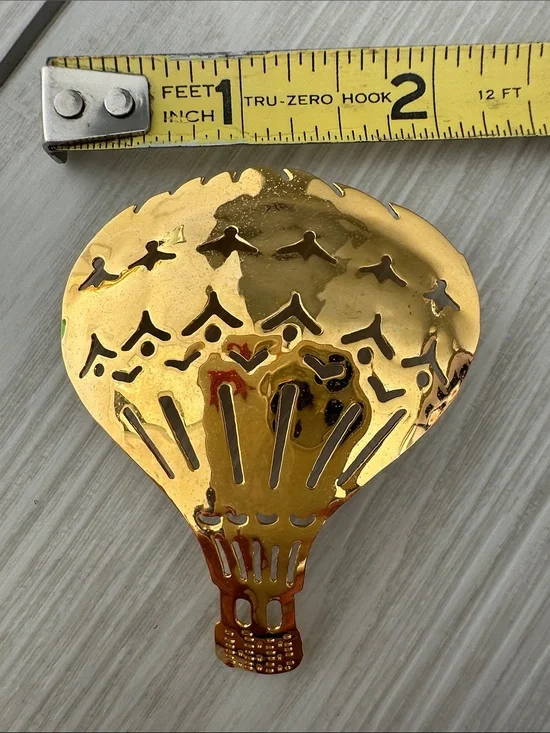 Gold Hot Air Balloon Metal Accent brooch
