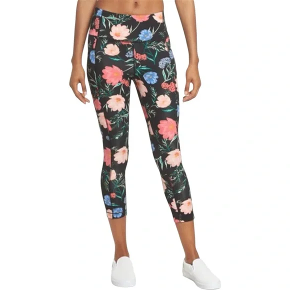 Kate Spade Blossom Floral Print Studio Leggings in Black Size‎ XS