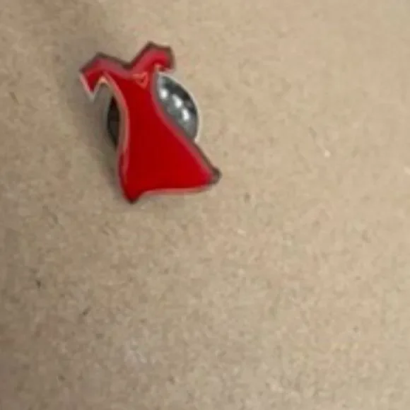 Red Dress Heart Disease awareness enamel lapel pin