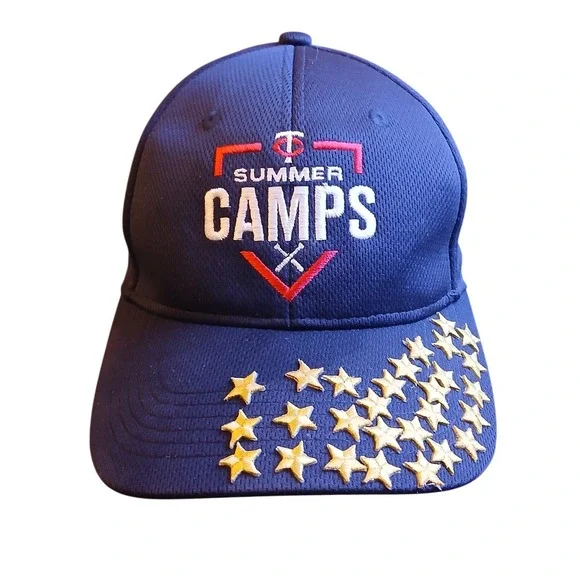 Minnesota Twins Summer Camps Youth Baseball‎ Hat Navy Blue Gold Stars Adjustable