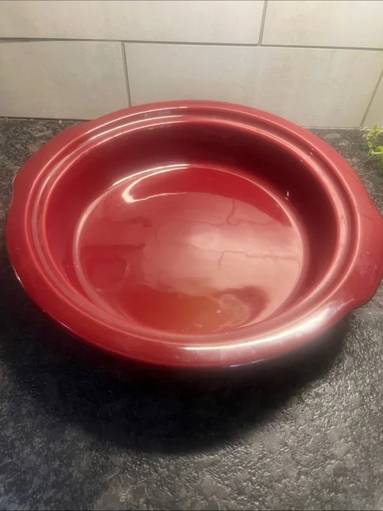 Peterboro Basket company stoneware dish. Brick Dark red. Excellent condition