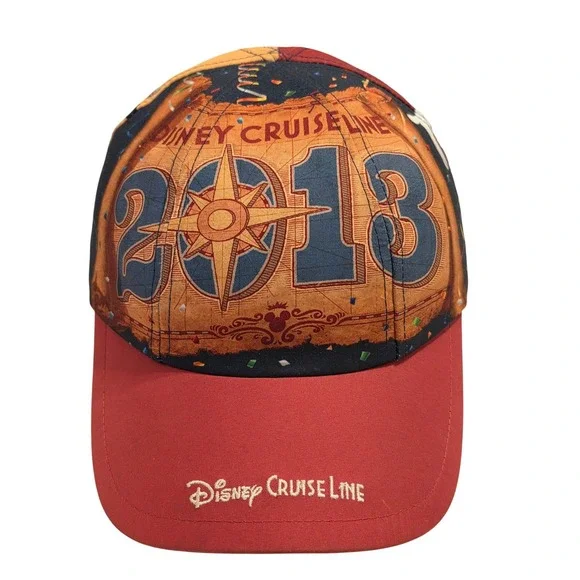 Disney Cruise Line 2013 Mickey Mouse Donald Duck Hat Red‎ Blue Youth Adjustable