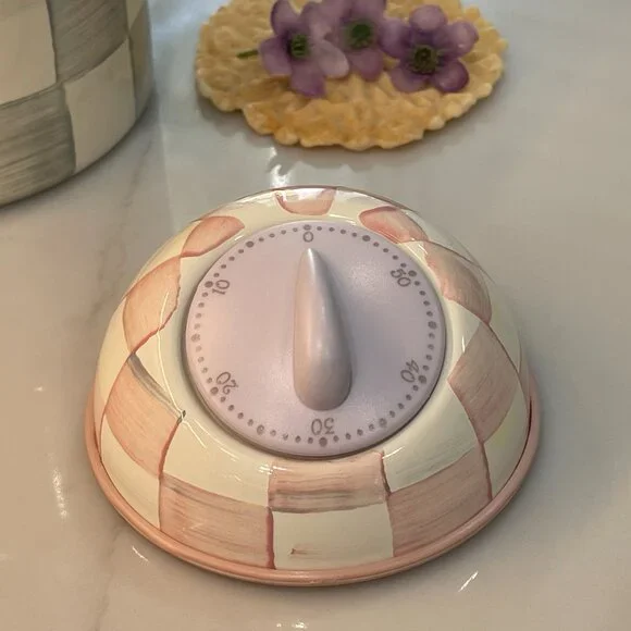 MacKenzie-Childs Rosy Check Kitchen Timer
