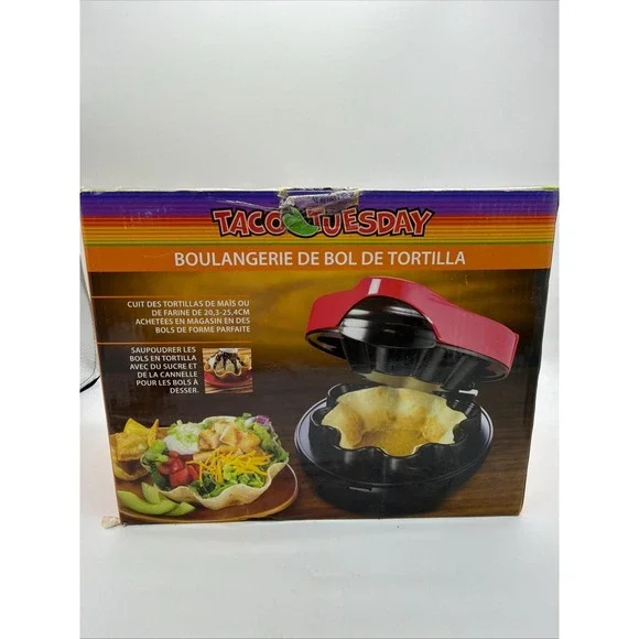 Taco Tuesday Baked Tortilla Bowl Maker Uses 8 or 10 Inch Shells‎
