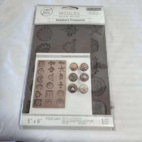 Prima Mould‎ Seashore Treasures Art Decor Silcon Mold Food Safe Redesigned New