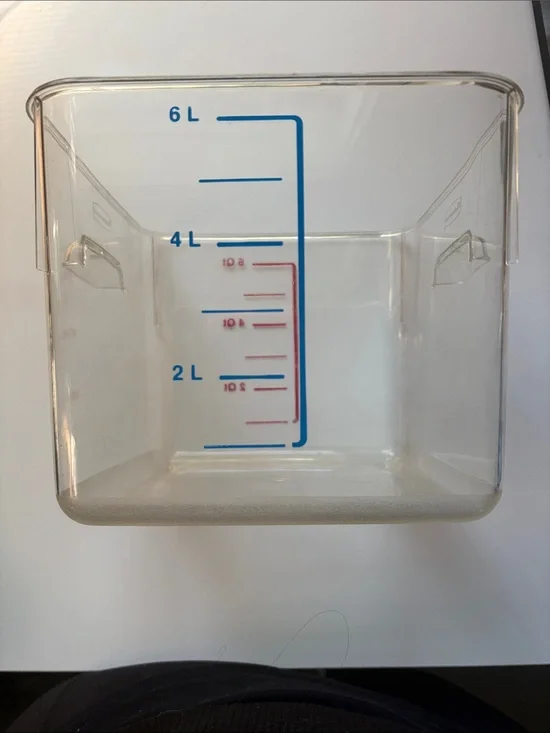 Rubbermaid Clear Plastic‎ Food Storage Bin with Volume Markings