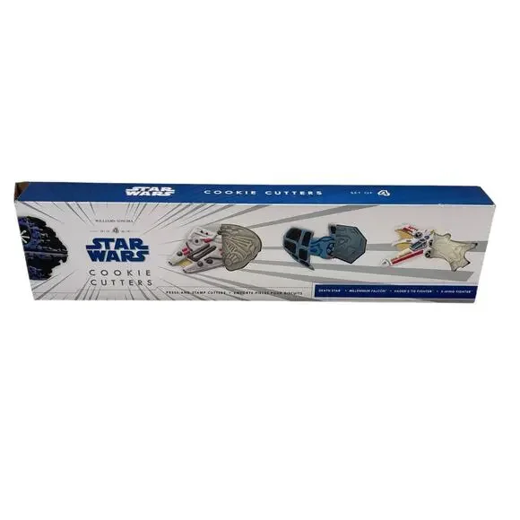Star Wars Cookie Cutters Williams‎ Sonoma Set 4 Death Star Millennium Falcon Tie