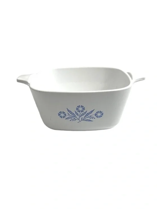 Corning Ware Blue Cornflower 22 oz Square Casserole Dish P-43-B