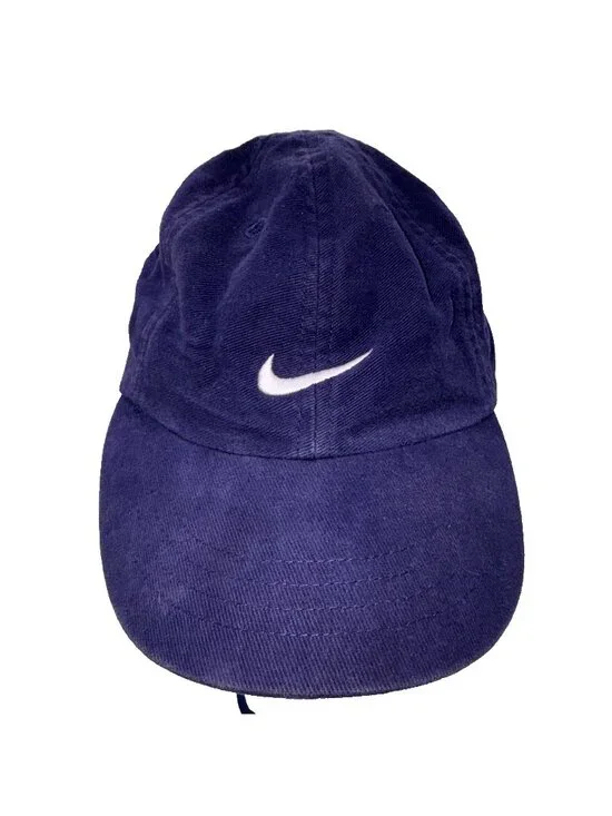 Nike Youth Baseball Cap Hat, Blue/Navy, Swoosh Logo, Size Toddler Kid Strapback