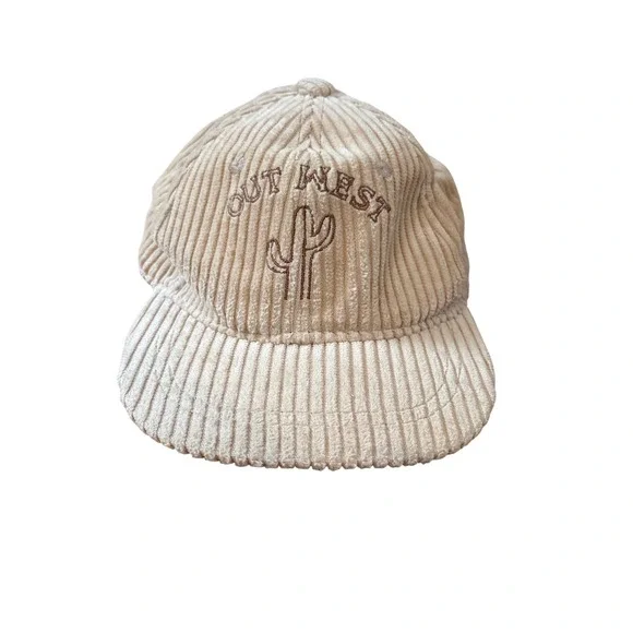 Rylee + Cru Corduroy Hat‎ Kids Tan Out West Cactus Baseball Cap SIZE S/M