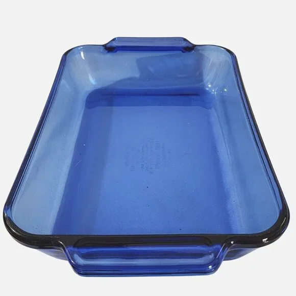 Anchor Hocking Cobalt Rectangular Pan glass 13.5