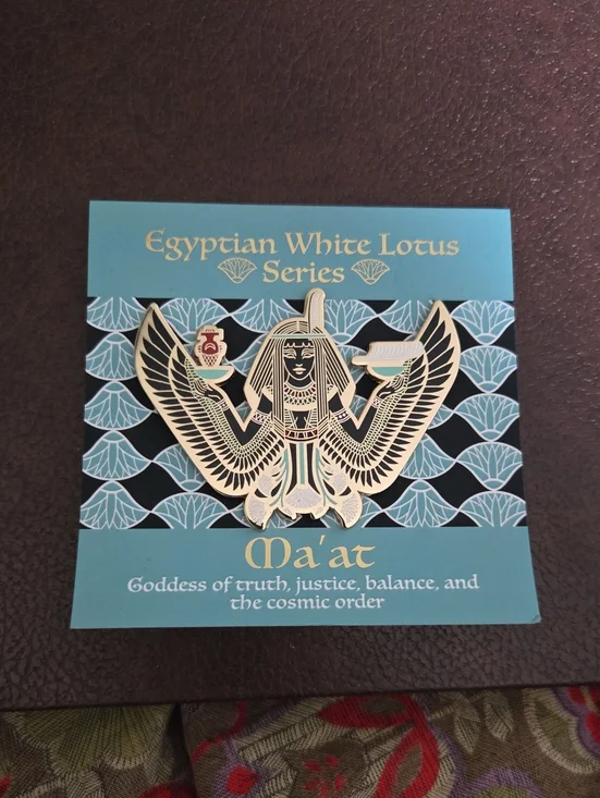 Egyptian Goddess Ma'at Enamel Pin