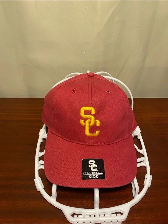 SC  Team Trojan  Kids 47 Brand Cardinal Red /Gold Strapback Cap O/S NWT