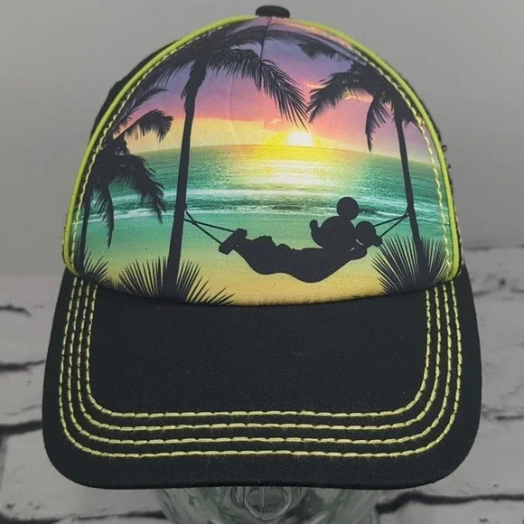 Disney Parks‎ Mickey in a Hammock Adjustable Ball Cap Childs Youth OSFA