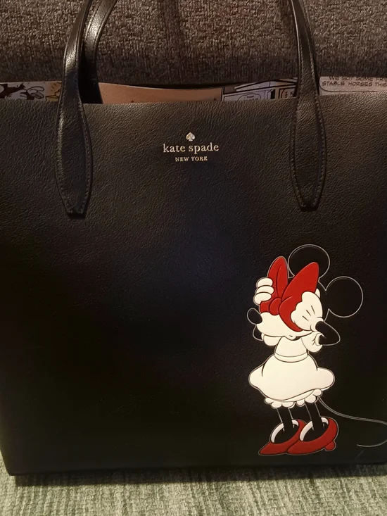 Reversible kate spade Black Tote with Minnie Mouse Graphic