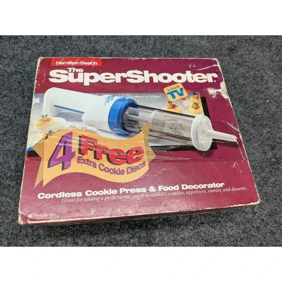 Hamilton Beach Super Shooter 80040 Cookie Press Food Decorator Complete Box...