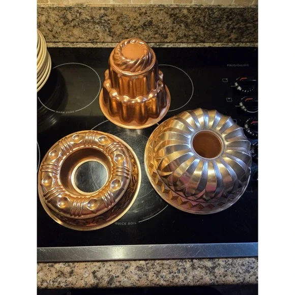 Vintage Copper Molds - Lot Of 3