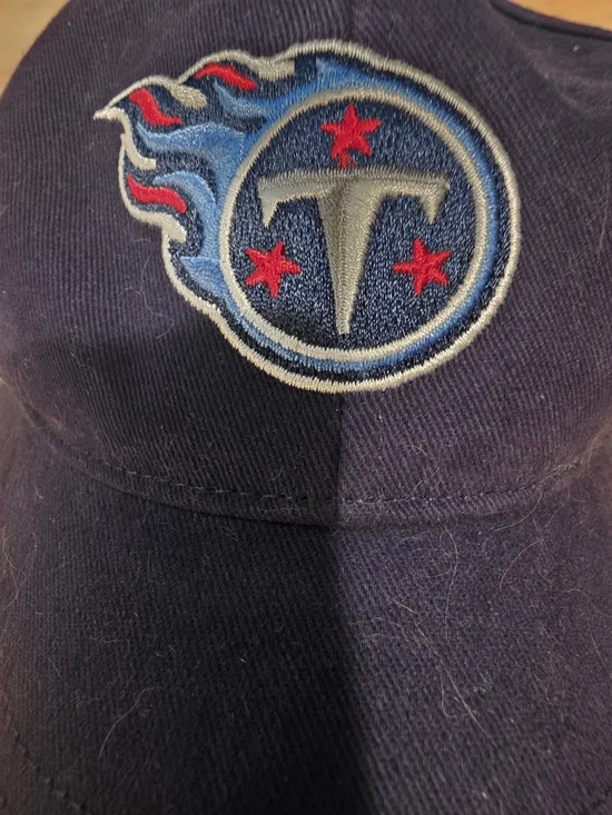 Navy Kids Baseball Cap with Blue and Red Embroidered Team Emblem