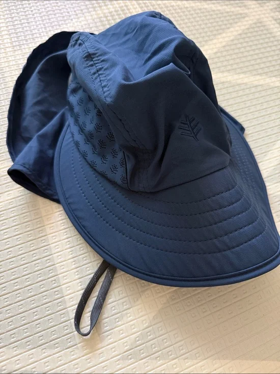 COOLIBAR Navy Blue Sun Adjustable Hat with Neck Flap