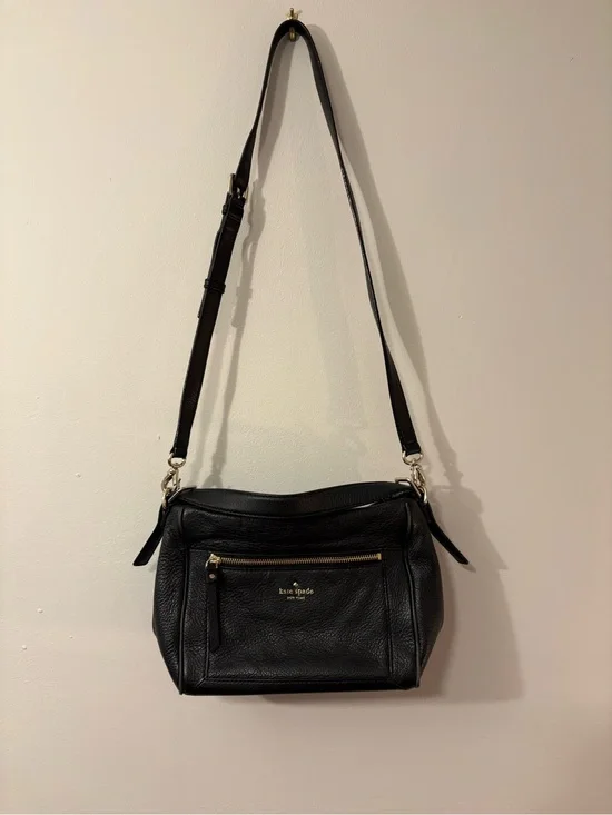 Kate Spade New York Black Pebbled Leather Crossbody Bag ✨