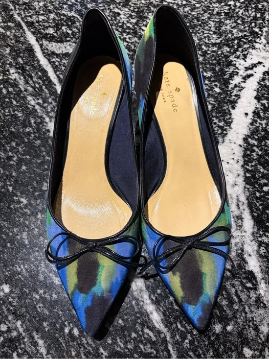 kate spade Blue and Green Pointed Toe heels