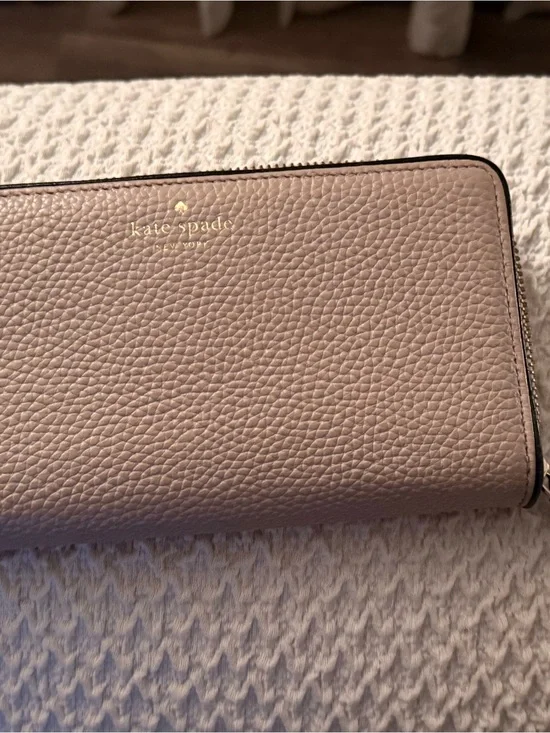 kate spade ♠️ Pebbled Leather Zip Wallet