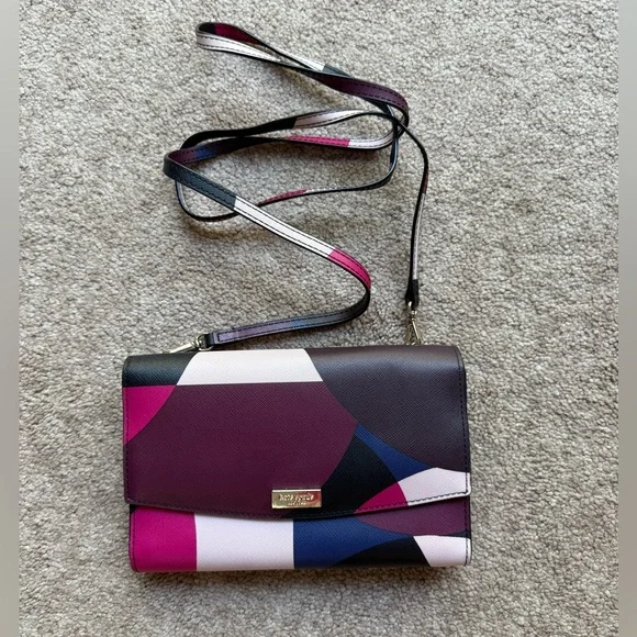 Kate Spade Laurel Way Geo Spotlight Winni Crossbody Bag in pink multi