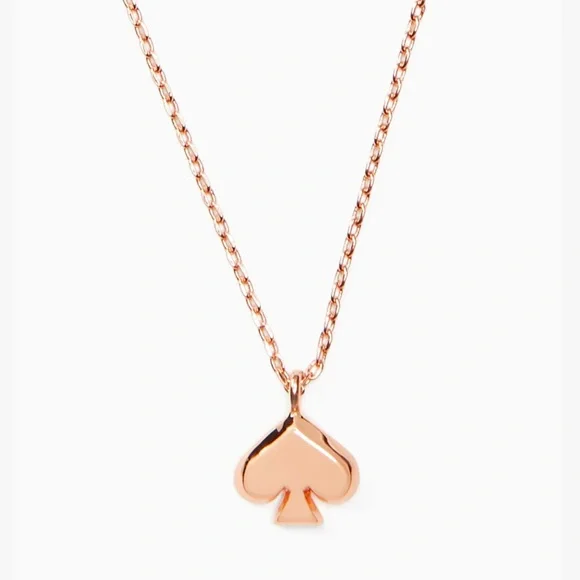 🛍️NWT Kate Spade Rose Gold Mini Spade Pendant Necklace