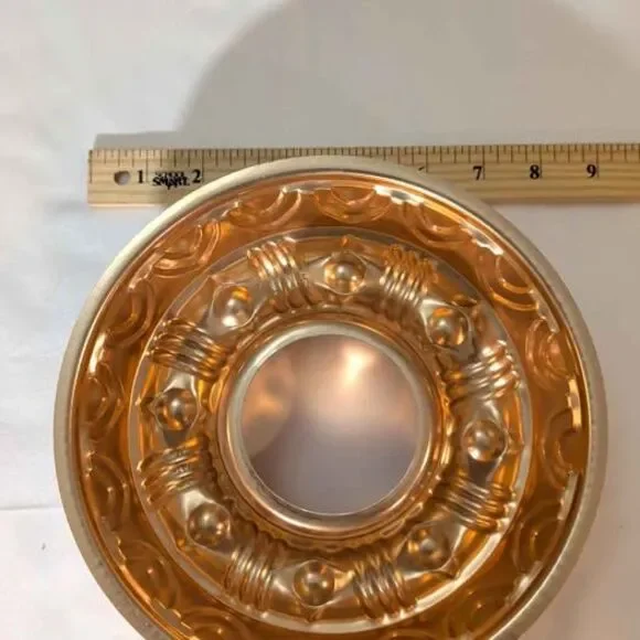 Vintage Coppertone Aluminum Ring Mld 3.5 Cup Jello Bundt Cake Wall Hanging Decor